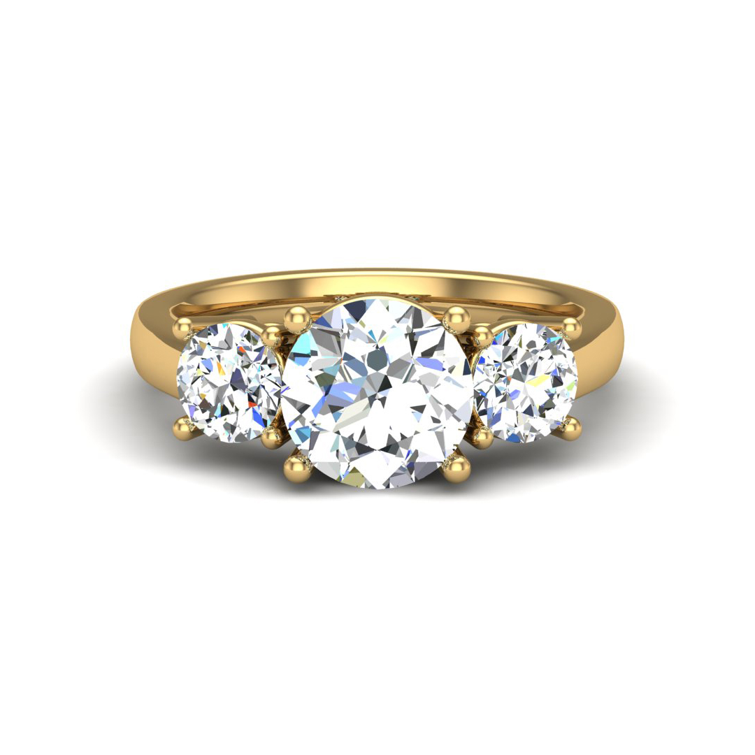 Gwendolyn Three-Stone Engagement Ring